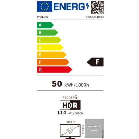 Philips The One 43PUS8518/12 Ultra HD 4K Ambilight televízió 43" (108cm)