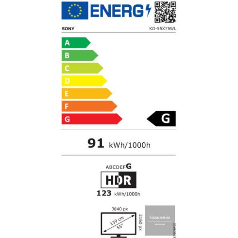 SONY Bravia KD-55X75WL Ultra HD 4K televízió 55" (139cm)