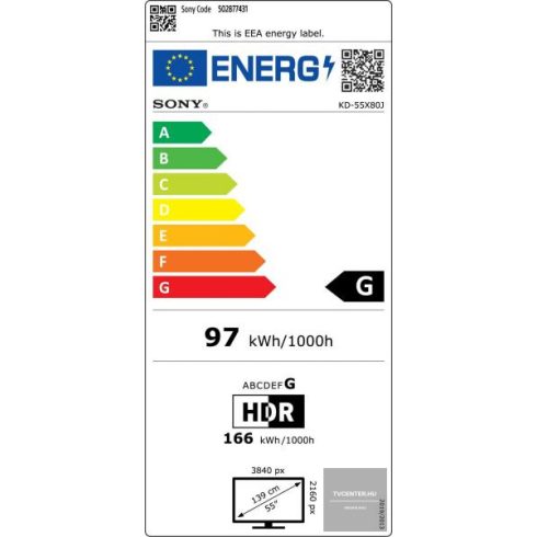 Sony KD-55X80J Bravia 4K Ultra HD Okostelevízió (Google TV) 55"(139cm)