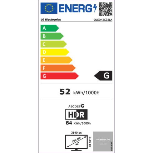 LG OLED42C32LA Ultra HD 4K televízió 42" (106 cm)