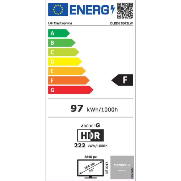 LG OLED65G42LW OLED televízió 120 Hz 65"(164cm) LG OLED65G42LW OLED televízió 120 Hz 65"(164cm)